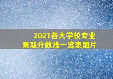 2021各大学校专业录取分数线一览表图片