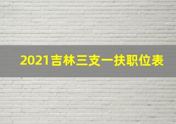 2021吉林三支一扶职位表