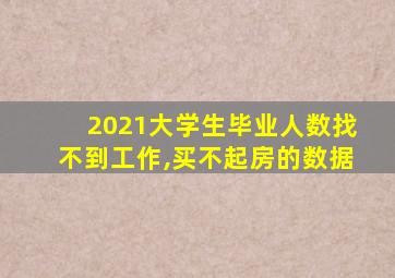 2021大学生毕业人数找不到工作,买不起房的数据