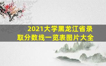 2021大学黑龙江省录取分数线一览表图片大全