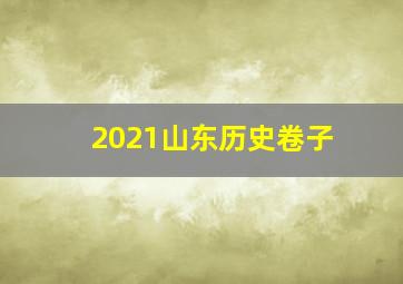 2021山东历史卷子