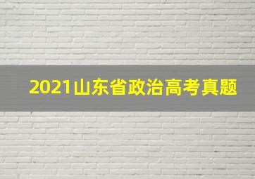 2021山东省政治高考真题