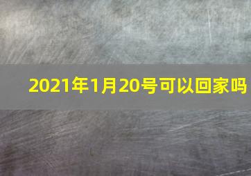 2021年1月20号可以回家吗