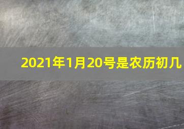 2021年1月20号是农历初几