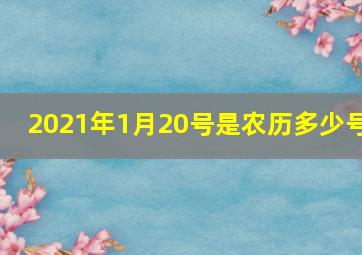 2021年1月20号是农历多少号