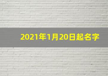 2021年1月20日起名字