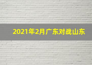 2021年2月广东对战山东