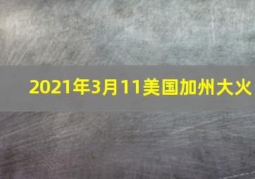 2021年3月11美国加州大火