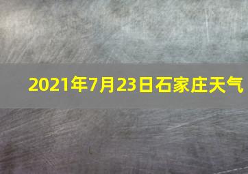 2021年7月23日石家庄天气