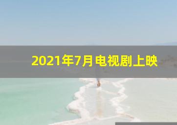 2021年7月电视剧上映