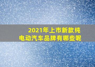 2021年上市新款纯电动汽车品牌有哪些呢