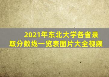 2021年东北大学各省录取分数线一览表图片大全视频