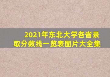 2021年东北大学各省录取分数线一览表图片大全集