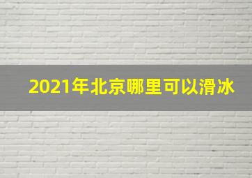 2021年北京哪里可以滑冰