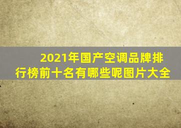 2021年国产空调品牌排行榜前十名有哪些呢图片大全