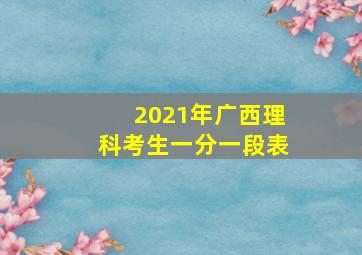 2021年广西理科考生一分一段表