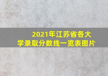 2021年江苏省各大学录取分数线一览表图片