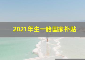 2021年生一胎国家补贴