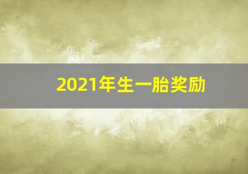 2021年生一胎奖励