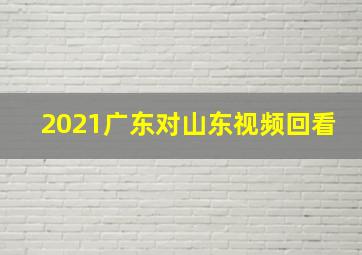 2021广东对山东视频回看