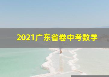 2021广东省卷中考数学