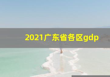 2021广东省各区gdp