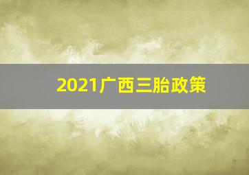 2021广西三胎政策