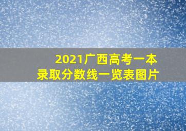 2021广西高考一本录取分数线一览表图片