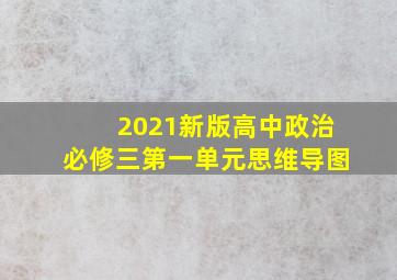 2021新版高中政治必修三第一单元思维导图