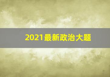 2021最新政治大题