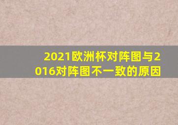 2021欧洲杯对阵图与2016对阵图不一致的原因