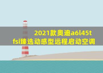 2021款奥迪a6l45tfsi臻选动感型远程启动空调