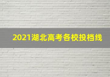 2021湖北高考各校投档线