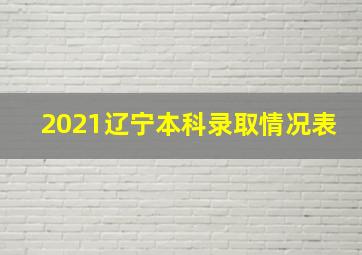 2021辽宁本科录取情况表