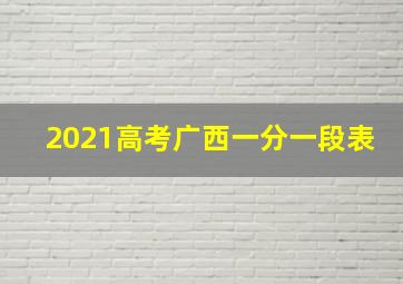 2021高考广西一分一段表