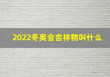 2022冬奥会吉祥物叫什么