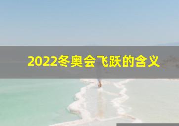 2022冬奥会飞跃的含义