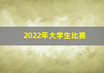 2022年大学生比赛