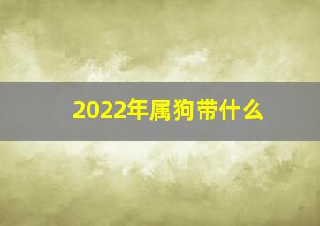 2022年属狗带什么