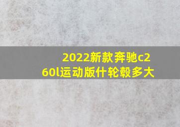 2022新款奔驰c260l运动版什轮毂多大