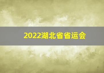 2022湖北省省运会