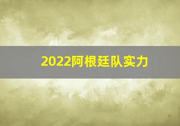 2022阿根廷队实力