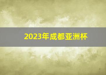 2023年成都亚洲杯