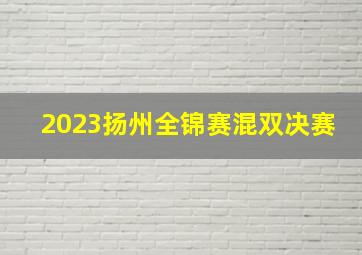 2023扬州全锦赛混双决赛