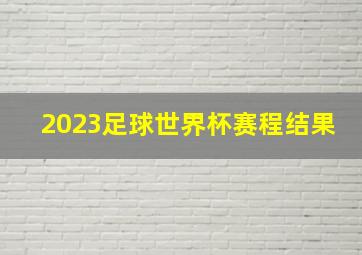 2023足球世界杯赛程结果