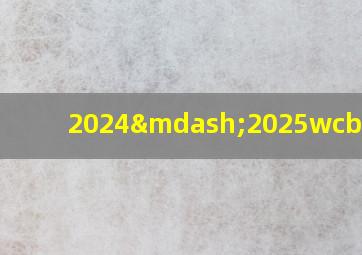 2024—2025wcba赛程