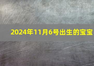 2024年11月6号出生的宝宝