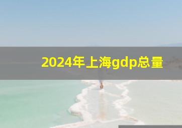 2024年上海gdp总量