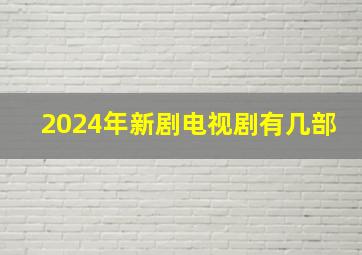 2024年新剧电视剧有几部