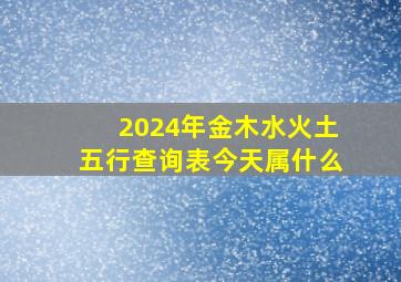 2024年金木水火土五行查询表今天属什么